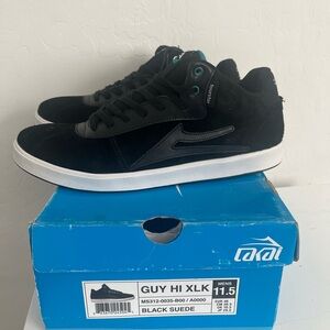 LAKAI GUY Hi XLK BLACK SUEDE SKATE SHOES SIZE 11.5